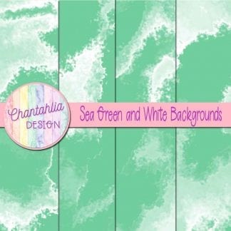 Free sea green and white digital paper backgrounds