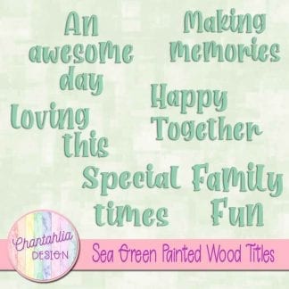 free sea green painted wood titles