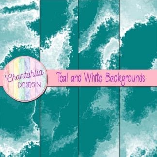 Free teal and white digital paper backgrounds