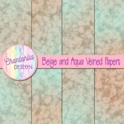 free beige and aqua veined papers