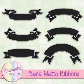 free black matte ribbons