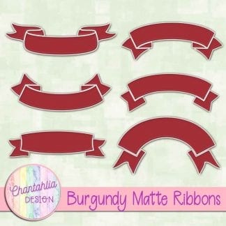 free burgundy matte ribbons