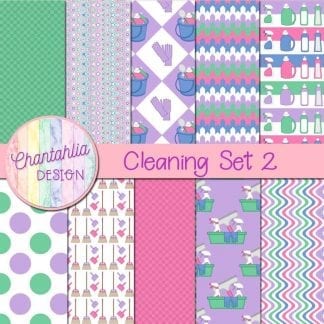 Free digital papers in a Cleaning theme