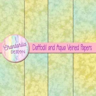 free daffodil and aqua veined papers