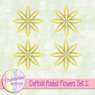 Free daffodil folded flowers embellishments