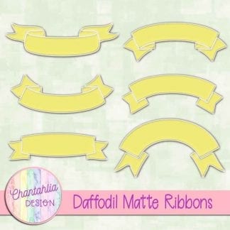free daffodil matte ribbons
