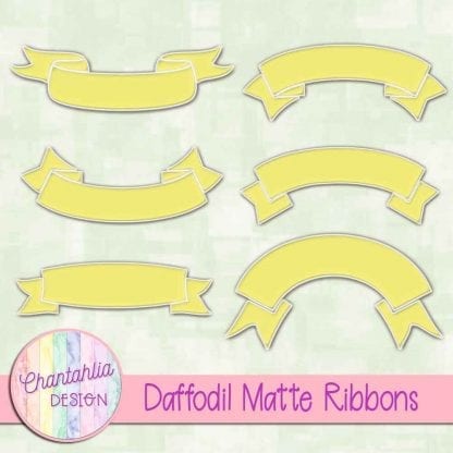 free daffodil matte ribbons