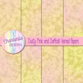free dusty pink and daffodil veined papers