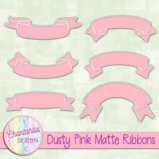 free dusty pink matte ribbons