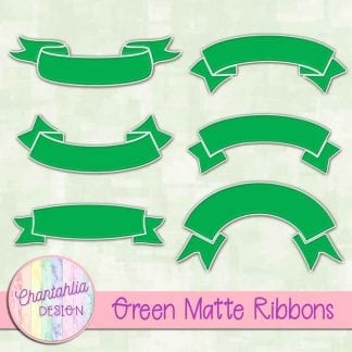 free green matte ribbons