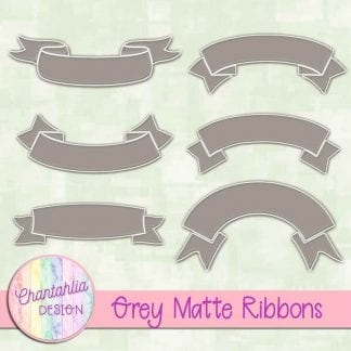 free grey matte ribbons