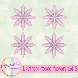 Free lavender folded flowers embellishments
