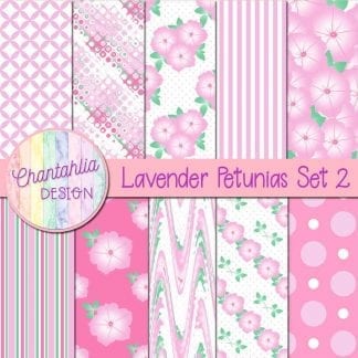 Free lavender petunias digital papers