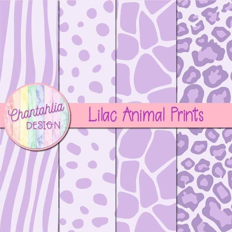 Free Digital Papers featuring Lilac Animal Prints Designs