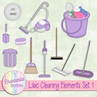 Free lilac design elements in a Cleaning theme