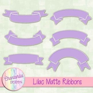 free lilac matte ribbons
