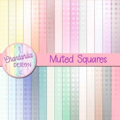 muted squares digital papers