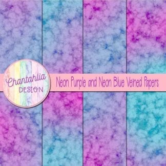 free neon purple and neon blue veined papers