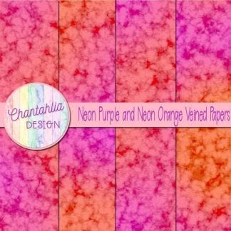 free neon purple and neon orange veined papers