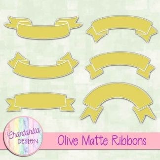 free olive matte ribbons