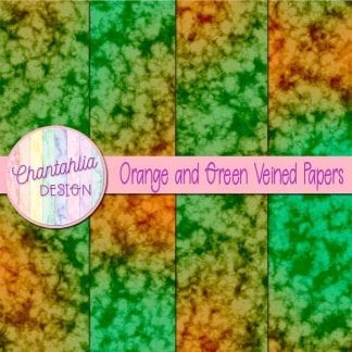 free orange and green veined papers