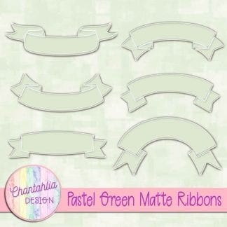 free pastel green matte ribbons