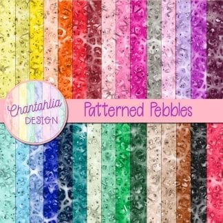 patterned pebbles digital papers