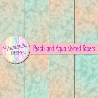 free peach and aqua veined papers