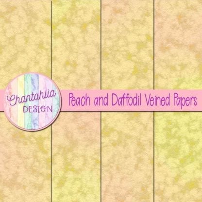 free peach and daffodil veined papers