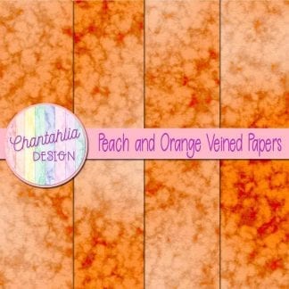 free peach and orange veined papers