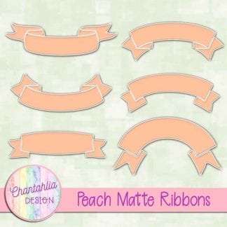 free peach matte ribbons