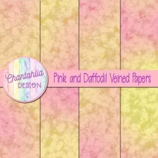 free pink and daffodil veined papers