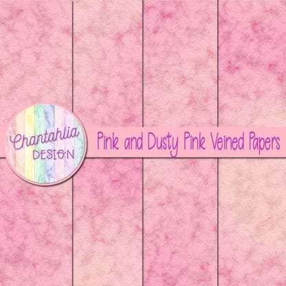 free pink and dusty pink veined papers