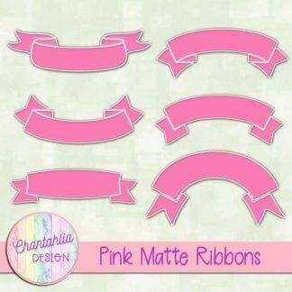 free pink matte ribbons