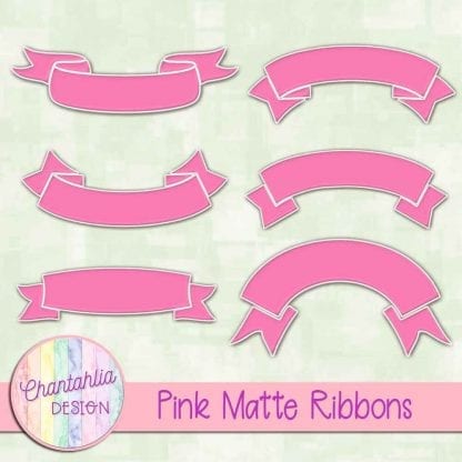 free pink matte ribbons