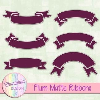 free plum matte ribbons