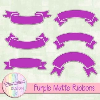 free purple matte ribbons