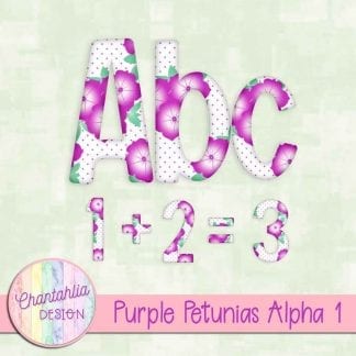 free purple petunias alpha