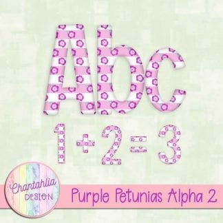 Free purple petunias alpha