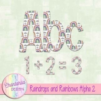 Free alpha in a Raindrops and Rainbows theme.