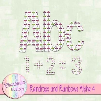 Free alpha in a Raindrops and Rainbows theme.