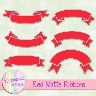 Free red matte ribbons