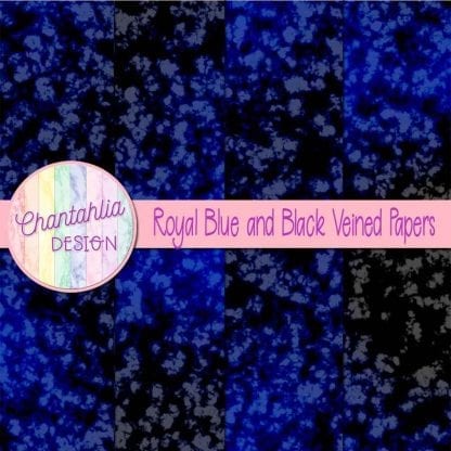 free royal blue and black veined papers