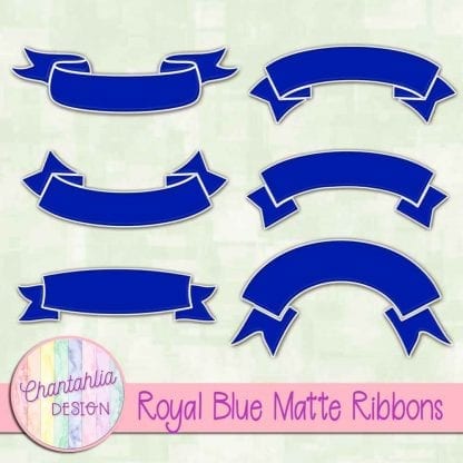 free royal blue matte ribbons
