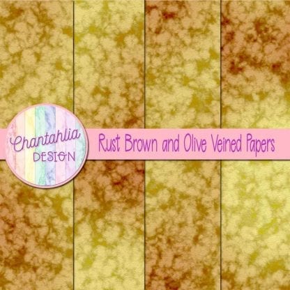 free rust brown and olive veined papers