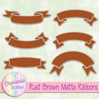 free rust brown matte ribbons