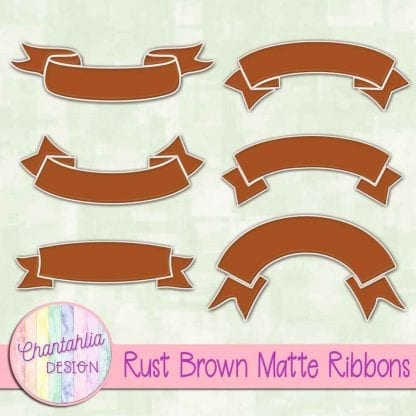 free rust brown matte ribbons