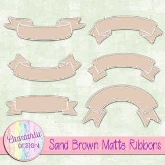 free sand brown matte ribbons