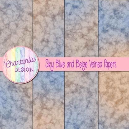 free sky blue and beige veined papers