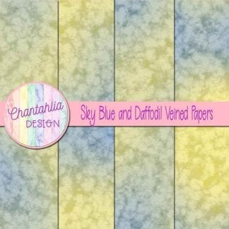 free sky blue and daffodil veined papers
